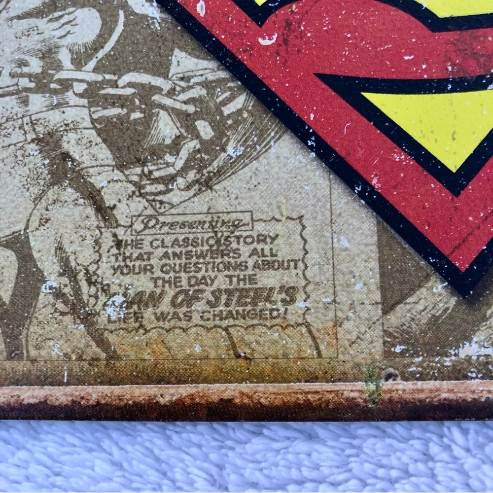 DC Comics Superman Metal Art Decor advertising tin wall plaque